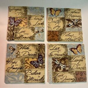 Decorative Butterfly and Dragonfly Wall Art Set
